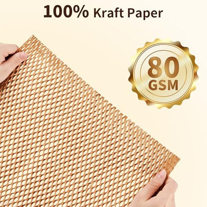 JARLINK Honeycomb Packing Paper, 15" x 213' Bubble Wrap Roll for Packing - size: 15"x 213'
