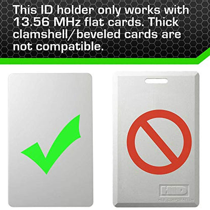 ID Stronghold - RFID Blocking Secure Badge Holder - Duolite 2 Card ID Holder - Poly Carbonate - Heavy Duty Hard Plastic ID Badge Holder - Molded and Assembled in The USA (Black, 100) - color: Black, size: 100 - Pack