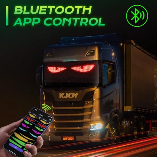 KJOY Huge Bright Programmable LED Sign，23''x5'' Flexible Digital Scrolling LED Display, Bluetooth APP Control Custom Text Pattern Animation LED Store Signs for Car Business Hotel School - size: 23"x5"-1PCS