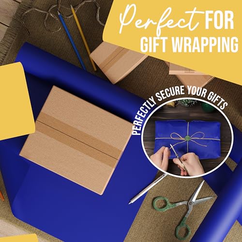 Crown Display Dark Blue Kraft Paper Roll - 36" X 1320" (110' Ft) - Perfect for Shipping & Packing - Craft Paper Roll - color: Dark Blue, size: 36" x 1320"