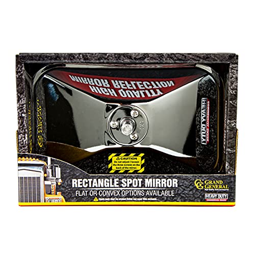 GG Grand General 33086 Stainless Steel Center Mount 5-1/2 X 8-1/2 inches Rectangle Flat Mirror - color: Stainless steel, style: Flat Mirror