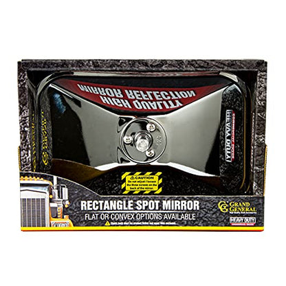 GG Grand General 33086 Stainless Steel Center Mount 5-1/2 X 8-1/2 inches Rectangle Flat Mirror - color: Stainless steel, style: Flat Mirror