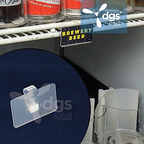 Retail Shelf Sign, Wire Cooler Clip Tag Holder, 3W 1.25H 100 Pack - size: 100 Pack