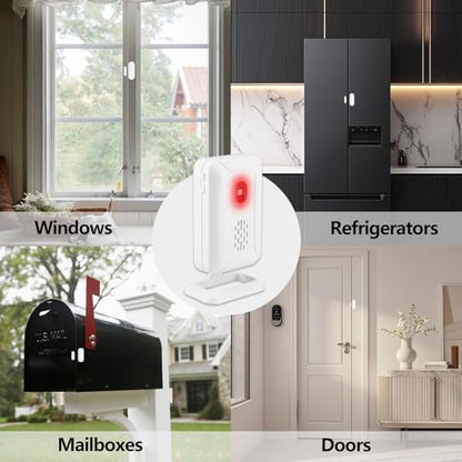 Door Alarms when Opened, GreenCycle Door Chimes when Door Opens - color: 1 receiver + 1 chime