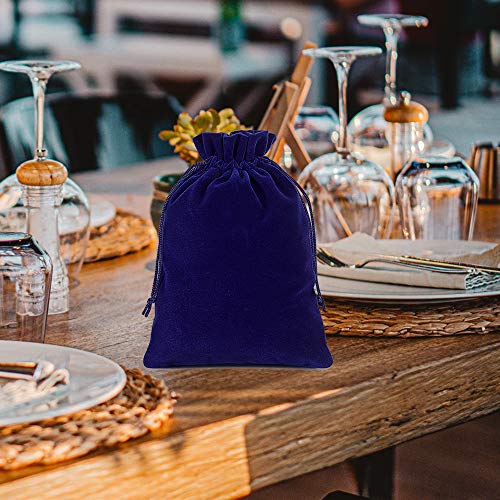25pcs Velvet Drawstring Bags Gift Bags for Wedding Party Favor 5" x 7" - color: Royal Blue