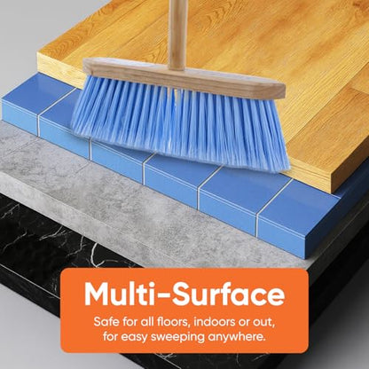 Superio Blue Synthetic Broom Head Refill - 12 Inch, Hard Floor, Kitchen & Home Broom - color: Synthetic, size: 1 Pack Head