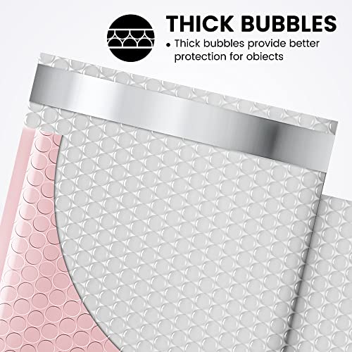 Fuxury 300 Pack Sakura Pink Bubble Mailers 6x10 Bubble Shipping Envelopes - color: Light Pink, size: 6x10" 300PC