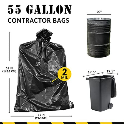 Reli. Contractor Garbage Bags 55 Gallon | Heavy Duty