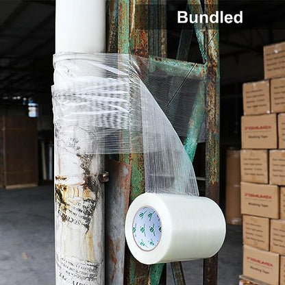 BOMEI PACK Wide Strapping Tape 6Inch, Heavy Duty Reinforced Packing Tape, Fiberglass Filament Tape 60yds 5.5Mil - size: 150mm x 60y/1roll