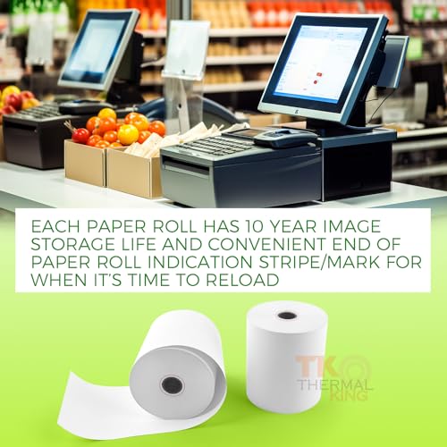 3 1/8" x 230' Credit Card Thermal Receipt Paper 10 Rolls - size: 3-1/8" x 230', style: 10 Rolls