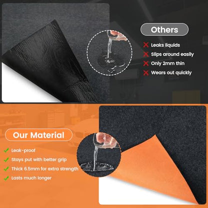 Heavy Duty Oil Spill Mat, 6' 8" x 8' 6", Absorbent Oil Pad - size: 6' 8" x 8' 6"
