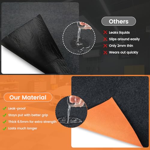 Garage Floor Mat, 7' 2" x 8' 4", Premium Absorbent Oil Pad - size: 7' 2" x 8' 4"