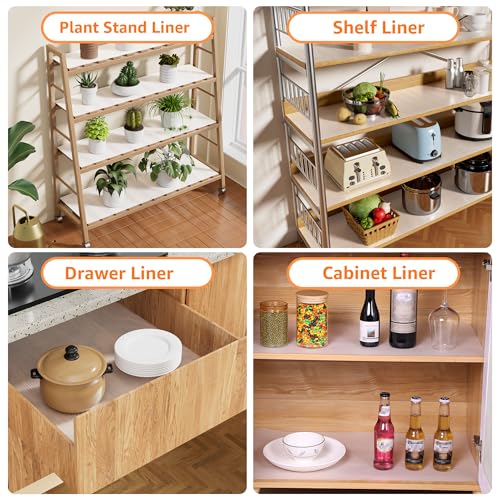 PABUSIOR Shelf Liner for Wire Shelving: Clear 1.2mm Thick Leakproof - size: 15.5"W x 157"L