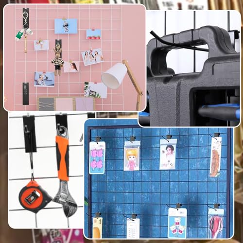 AccEncyc Gridwall Hooks 4 Inch Heavy Duty Black Display Hooks for Grid Wall Panel Hanging (50Pcs) - size: 50Pcs