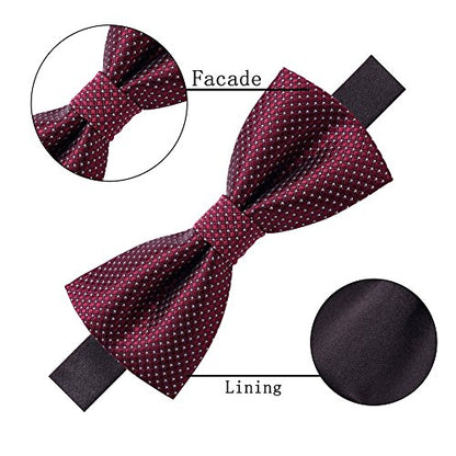 AUSKY 8 PACKS Elegant Adjustable Pre-tied Bow Ties for Men Boys (1&4&5&6&8 Pack for option) - color: G