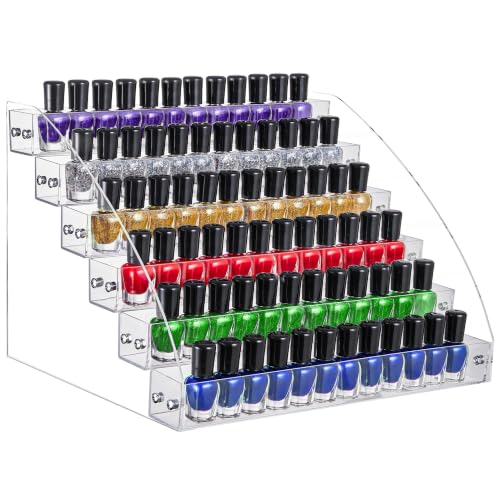 KINGROW Nail Polish Organizer Durable Easy Install (Pack of 22) - size: 6 Layers (Pack of 22)