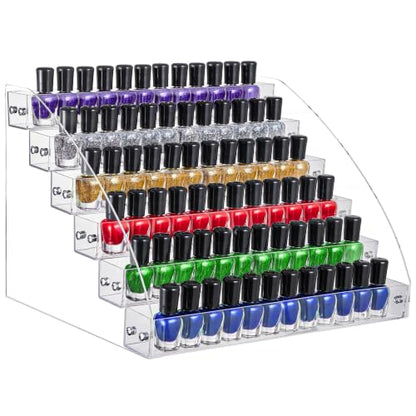 KINGROW Nail Polish Organizer Durable Easy Install (Pack of 22) - size: 6 Layers (Pack of 22)
