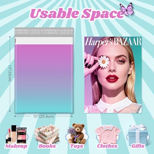 Metronic Cute Poly Mailers 10x13 1200PC Shipping Bags for Small Business - color: PinkGreen, size: 10x13" 1200PC