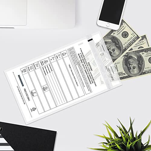 Deposit Bags Security Pocket Bank 6 x 9 Inch (White, 500 Pack) - size: (2) 6 x 9 Inch (500pack)