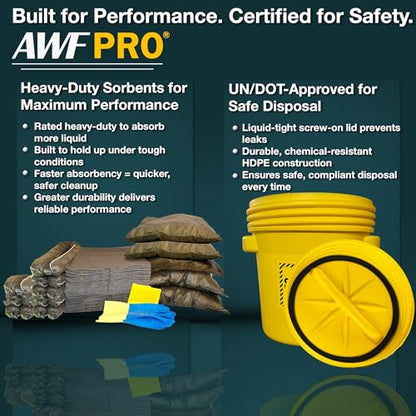AWF PRO 30 Gallon Universal Spill Kit, 81 Pieces - size: Universal Spill Kit