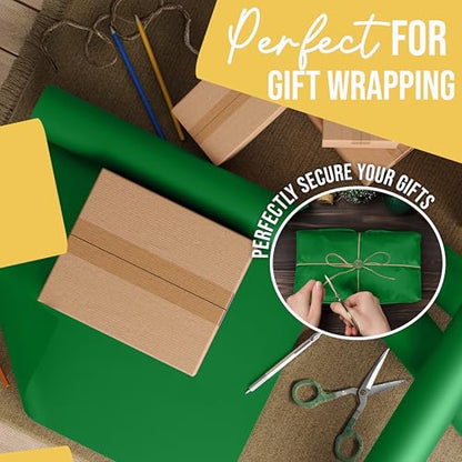 Crown Display Emerald Green Kraft Paper Roll - 36" X 1320" (110' Ft) - Perfect for Shipping & Packing - color: Emerald Green, size: 36" x 1320"