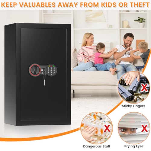 6.0 Cu Ft Large Safe Box for Home Use, 27.6"H Heavy Duty Home Safe - size: 6.0 Cub