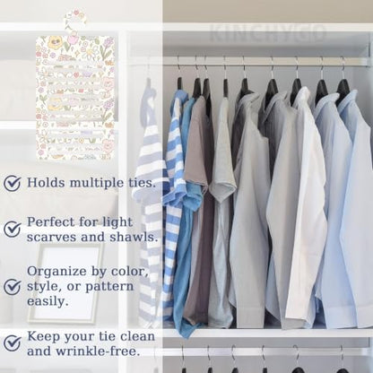 Sublimation Blank Acrylic Tie Hanger 12 Slot Belt Scarf Organizer