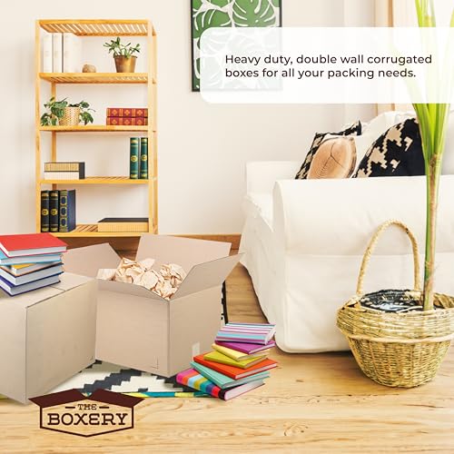 The Boxery 12"x10"x8" Heavy Duty Double Wall (ECT48) Boxes - 25 Count - size: 12x10x8"-25 PACK
