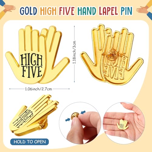 Yinkin Employee Appreciation Gifts Bulk High Five Hand Lapel Pin