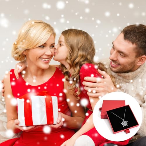 4 Pcs Jewelry Gift Box, 3.5×3.5x0.7Inch Cardboard Jewelry Boxes, Fancy Necklace Bracelet Earring Drawer Organizer Box, Kraft Empty Jewellery Boxes for Necklace Ring Earring Display Box (Red) - color: Red