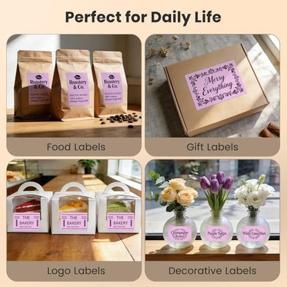 Direct Thermal Label Purple Vinyl 4 x 6 Inch Printer Sticker 250 PCS - color: Purple
