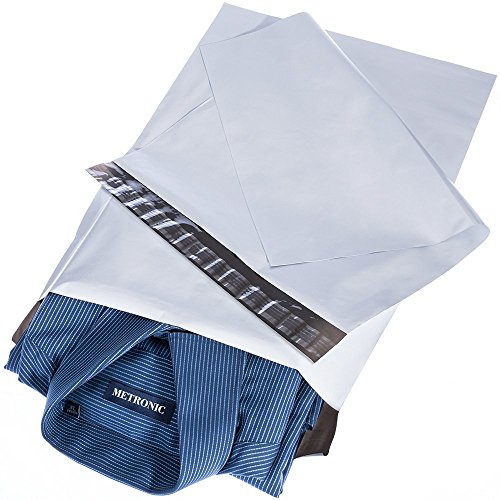 Metronic Small Poly Mailers 9x12 100pc Self Seal Shipping Bags for Clothing - color: White, size: 9x12 100PC