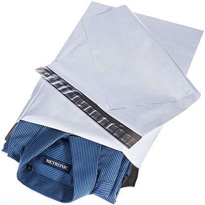 Metronic Small Poly Mailers 9x12 100pc Self Seal Shipping Bags for Clothing - color: White, size: 9x12 100PC