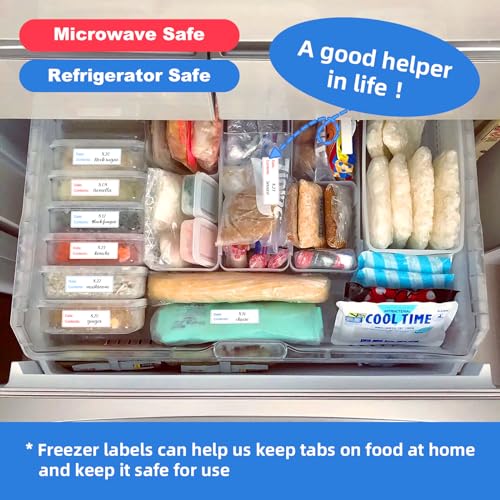 1"x3" Freezer Labels, 175/Roll, Write-On for Kitchen, Containers - color: 2-colors