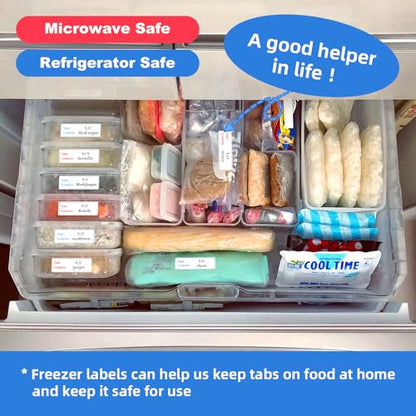 1"x3" Freezer Labels, 175/Roll, Write-On for Kitchen, Containers - color: 2-colors