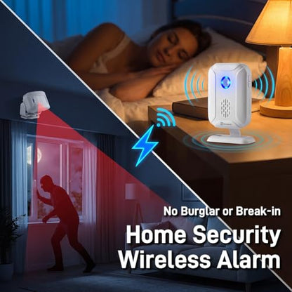 Hendun Motion Sensor Door Bell Chime for Business, Commercial Ring Bell - color: 1 Receiver & 2 Transmitters
