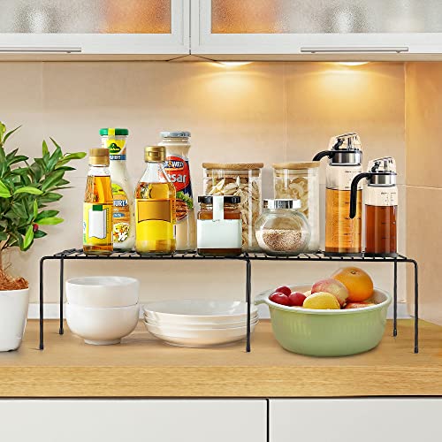 Ravinte 1 Pack Expandable Freezer Shelf Organizer, Black Kitchen Storage - color: Black