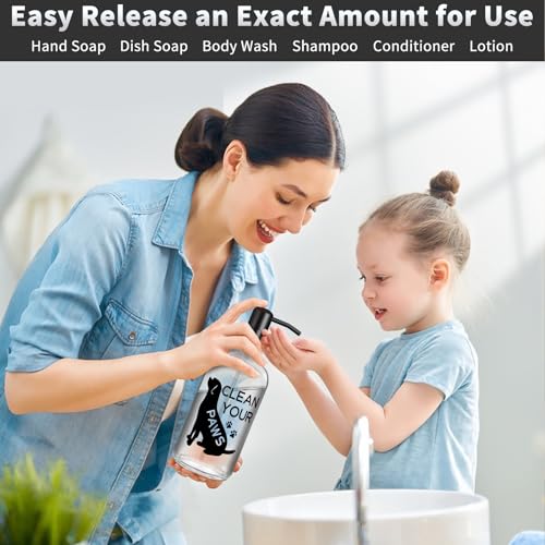Black Dog Glass Hand Soap Dispenser 17 oz