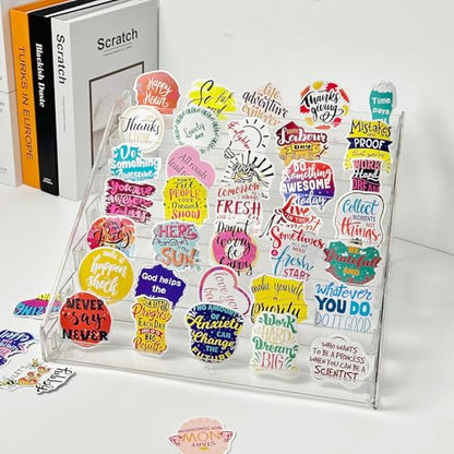 Sticker Display Stand, 7-Tier Acrylic Card Display Risers for Vendors - color: 1 Pack