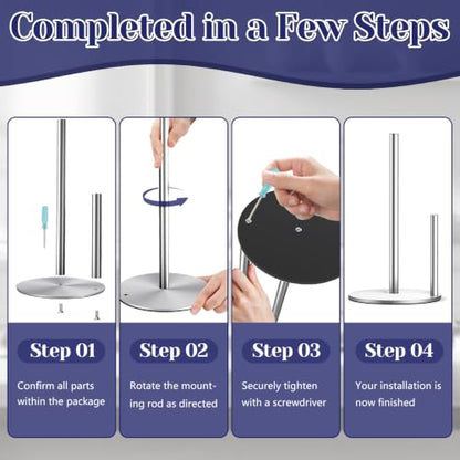 Sliver Paper Towel Holder, Countertop Paper Towel Holder (Silver-02) - color: Sliver-02