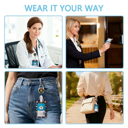 Gctriki Lanyards for ID Badges, Dumpster on Fire Badge Holder Retractable - color: Dumpster on Fire