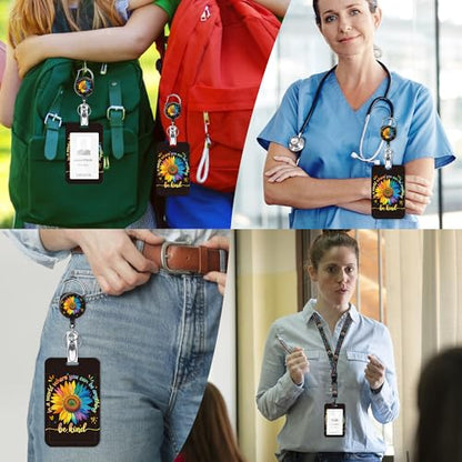 Autism Awareness Lanyard with ID Badge Holder and Retractable Badge Reel - color: Autism Awareness Puzzle