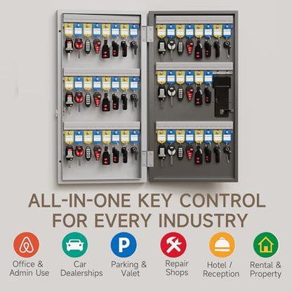48 Key Lock Box Smart Key Organier Cabinet with Keypad & App for Office - size: 2.3inx11.3inx21.7in