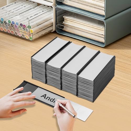 Magnetic Label Holders, 100PCS Shelf Label Holders, Channel Magnetic Labels Tag Holder for Metal Rack Shelf Cabinet Toolbox (2 x 5.5 Inch, Count, 100)