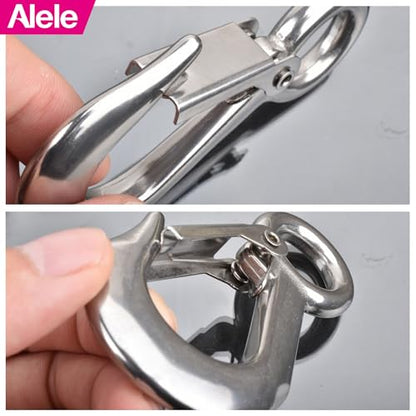 Alele Grab Hooks, 440 Pounds Slip Hooks,Stainless Steel Lifting Hook Rigging Accessory,4 Pack - color: Grab Hooks 0.2T 4p