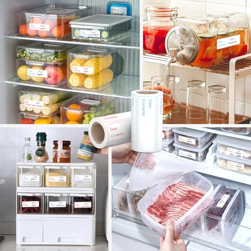 1"x3" Freezer Labels, 175/Roll, Write-On for Kitchen, Containers - color: 2-colors