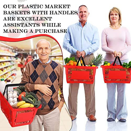 20 Pcs Bulk Shopping Baskets with Handles, Red - color: Red