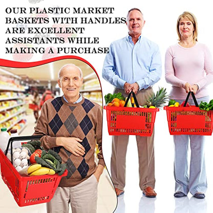 20 Pcs Bulk Shopping Baskets with Handles, Red - color: Red