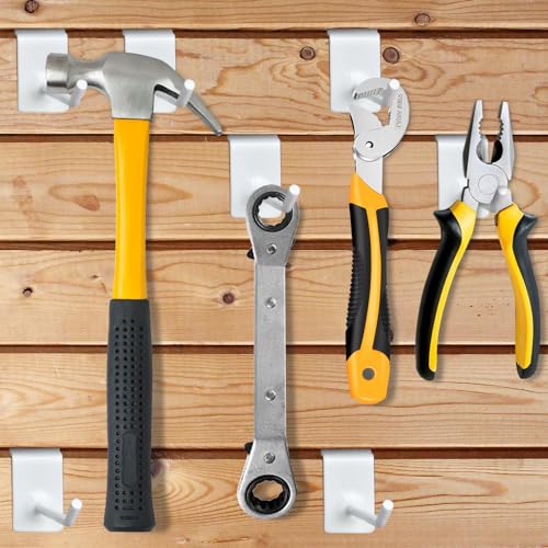 100 Pcs 4 Inch Slat Wall Hanging Hooks, White Iron Hooks for Display, Heavy Duty, Rust Resistant - color: White
