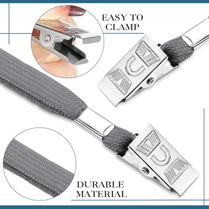Marspark 4"x3" Name Badge Holder with Lanyard Bulk, Gray, 50 Sets - color: Gray